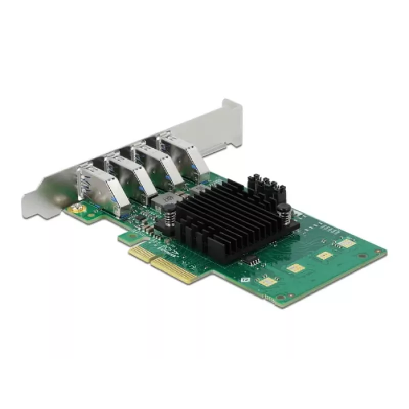 Placa DeLOCK PCI Express x4 para 4 x USB 3.0 externo Quad Channel - formato Low Profile