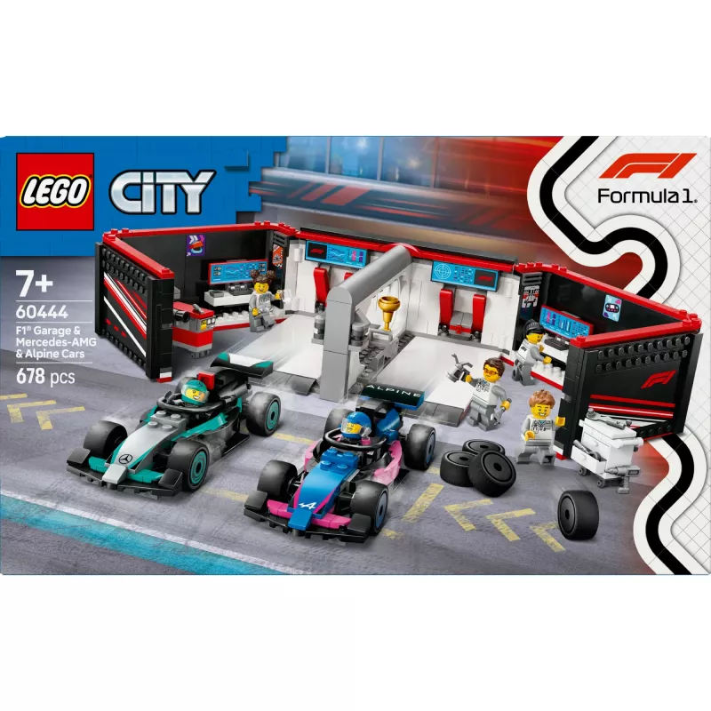 LEGO CITY 60444 Garagem F1 e carros Mercedes-AMG e Alpine