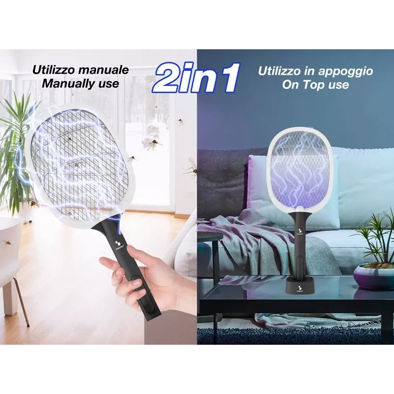 Apanha-insetos recarregável Beper P206ZAN250 com base de apoio, 2 W