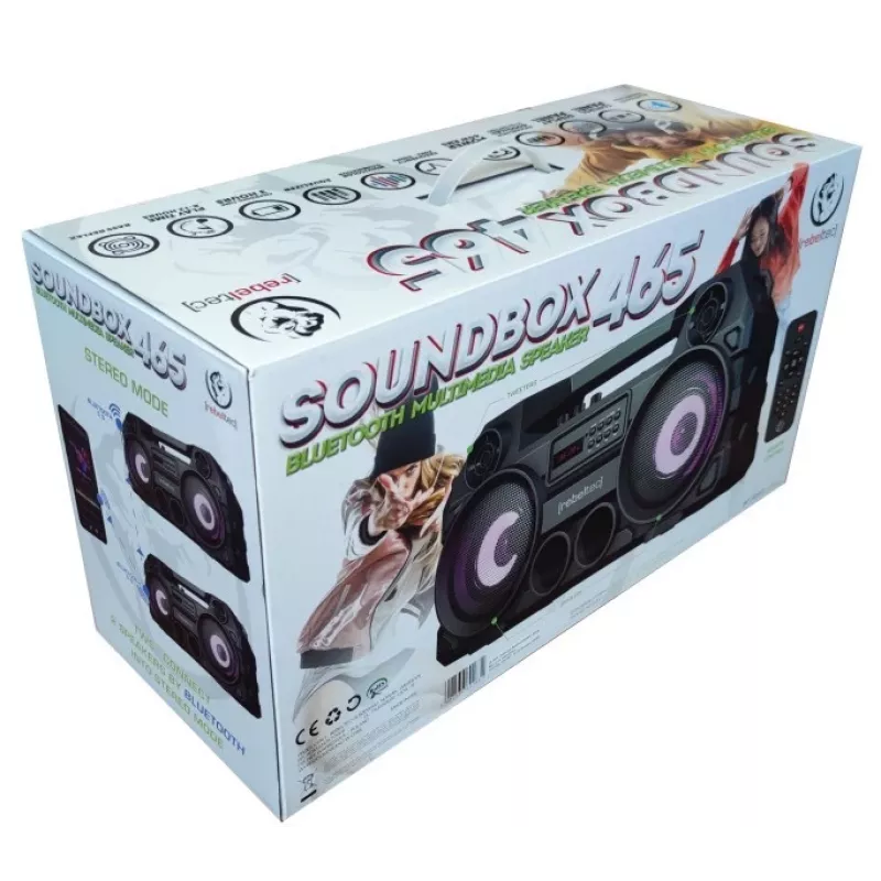 Altifalante Bluetooth Rebeltec SoundBOX 465 preto