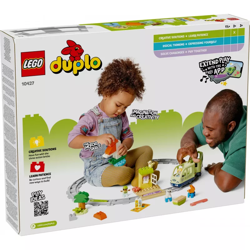 Conjunto de comboio de brincar LEGO DUPLO Aventuras interativas comboio 10427, 57 peças, 2 minifiguras, para crianças a partir dos 2 anos