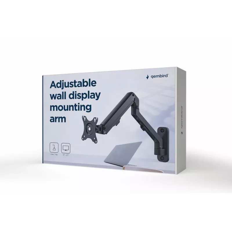 Suporte de parede para monitor Gembird MA-WA1-02, um braço, para monitores de 17