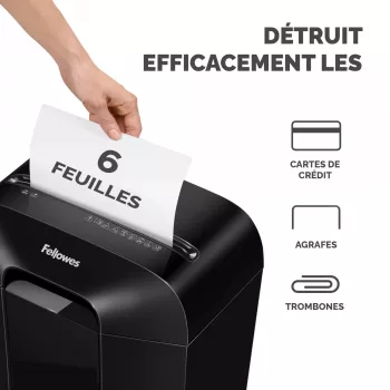 Powershred | LX25 | preto | 11,5 L | destruição de cartões de crédito | dB | processamento de papel Standard/saída 6 folhas por passagem | destruidora de partículas | garantia 24 meses