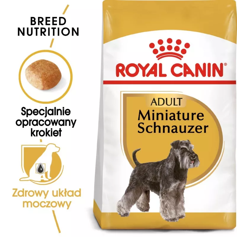 Ração seca para cães Royal Canin Miniature Schnauzer Adult, aves, 3 kg, para raças pequenas