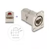 DeLOCK 67062 Passagem embutida D-Type RJ45 Cat.6A STP, metal