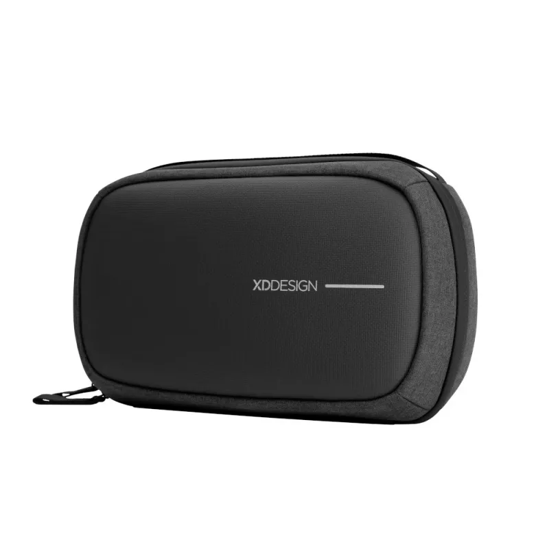 Necessaire XDDESIGN First-Class All-in-One Travel Organiser P706.3401, preto, fecho de correr, bolsa deluxe