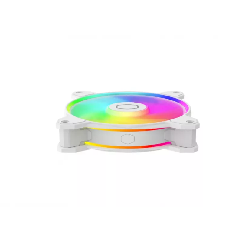 Cooler Master MasterFan MF120 Halo2 White Edition MFL-B2DW-21NP2-R2 ventoinha de caixa ARGB de 120 mm, 27 dB, 51,88 CFM, branca