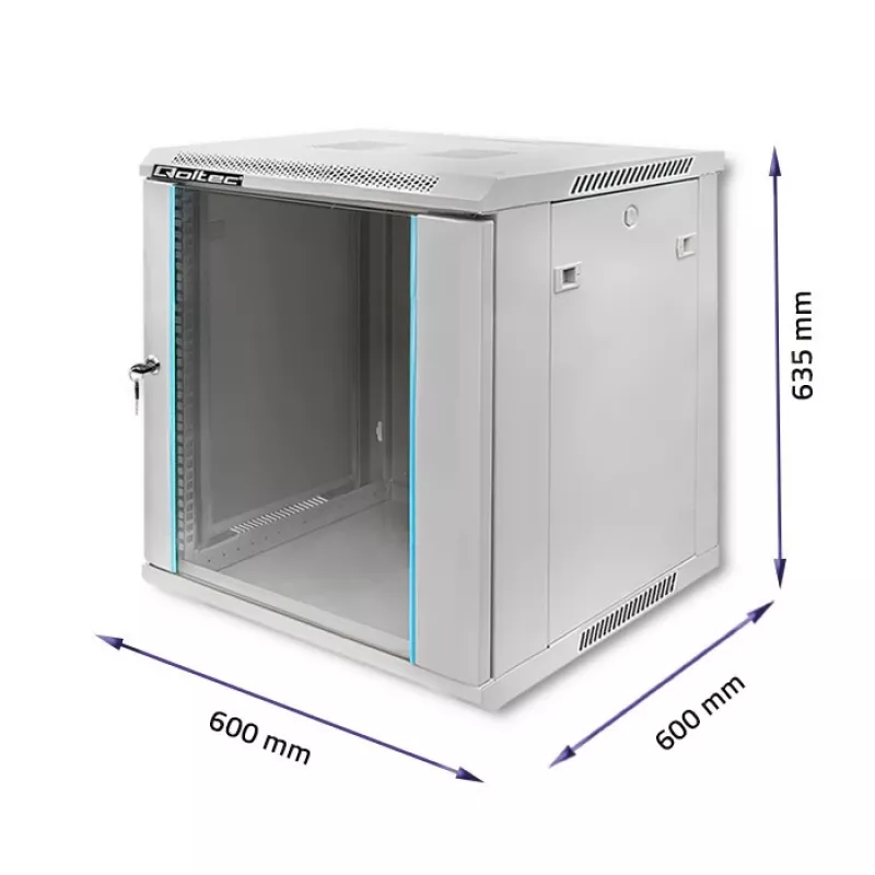 Armário RACK 19 Qoltec 54487 | 12U | 600 x 635 x 600