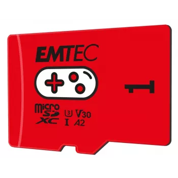 Cartão de memória Emtec 1TB UHS-I U3 V30 A2 Gaming Rouge ECMSDM1TXCU3G