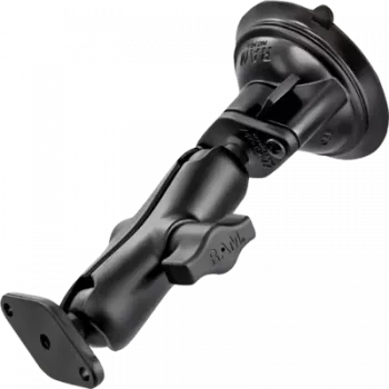 Suporte de dupla esfera com ventosa plana Twist-Lock RAM Mounts preto RAP-B-166-2U