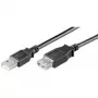 Cabo de extensão USB 2.0 Hi-Speed Wentronic Goobay, preto, 0,3 m - ficha USB 2.0 (Type-A) > conector fêmea USB 2.0 (Type-A) (68622)