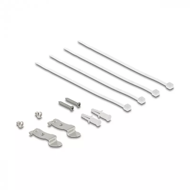 Patch panel DELOCK Mini Desktop RJ45 4 portas Cat.6A blindado preto, metal, 90×22×93 mm