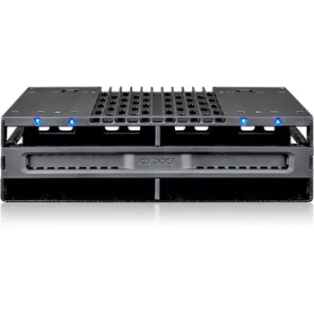 ICY DOCK - MB024SP-B - flexiDOCK moldura de troca sem bandeja para 4x 2,5 SAS/SATA SSD/HDD para baía de 5,25