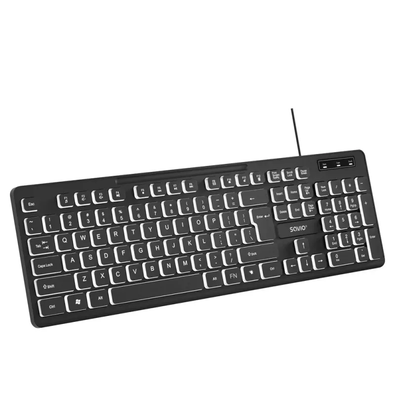 Teclado Savio KB-04 Home/Office USB QWERTY UK International Preto