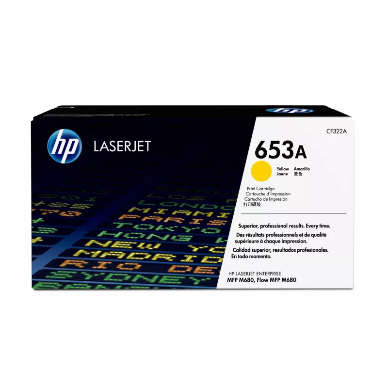 HP 653A CF322A cartucho de toner, amarelo, 16 500 páginas