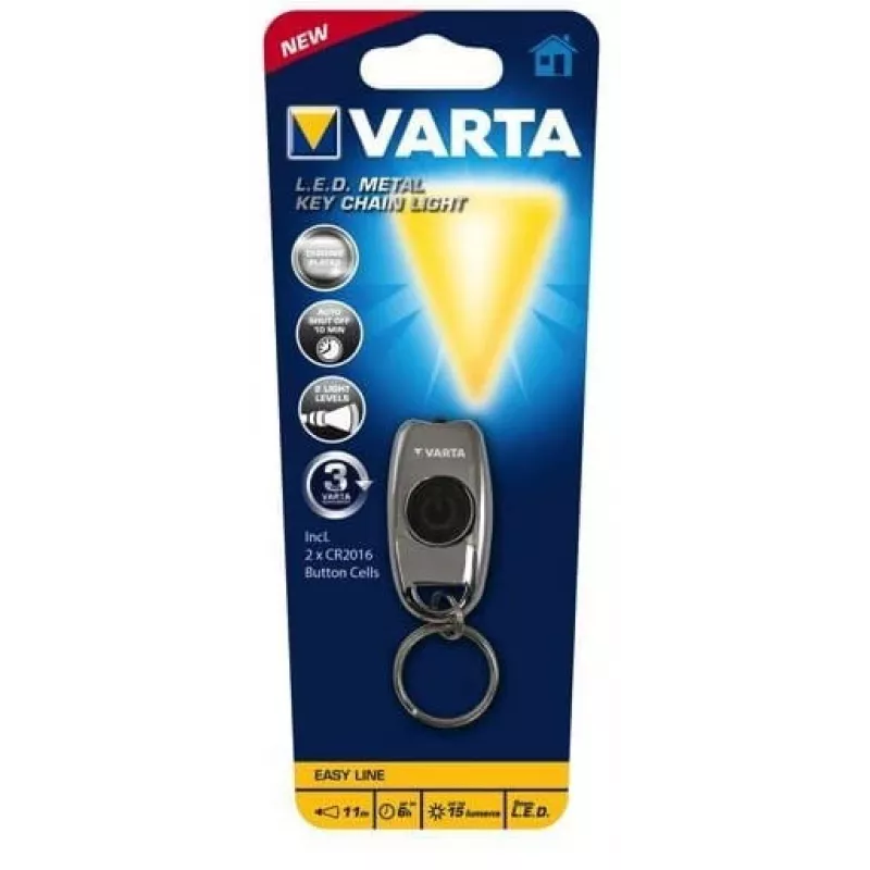 Lanterna de porta-chaves Varta L.E.D. METAL KEY CHAIN LIGHT