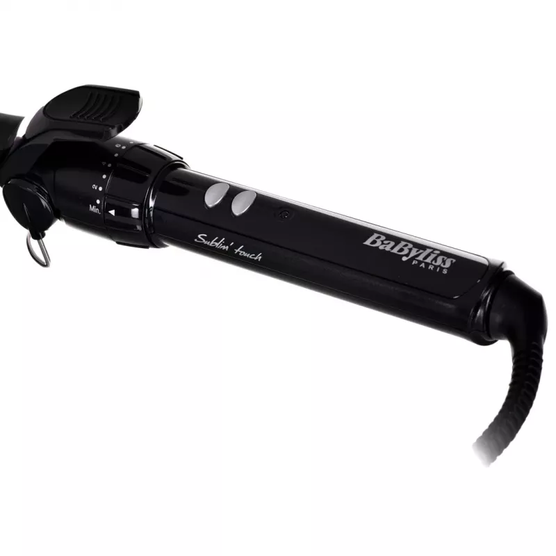 Ferro de encaracolar BABYLISS Pro 180 19mm – cilindro 19 mm, 150–180 °C, 10 níveis de aquecimento, cabo com articulação rotativa, rosa/preto