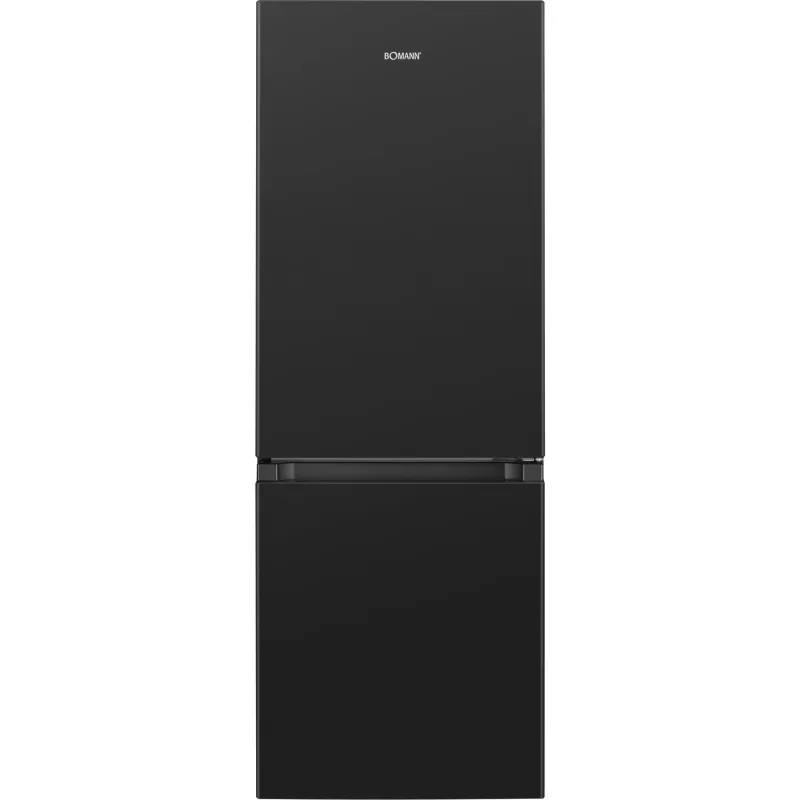 Frigorífico independente BOMANN KG 320.2, 165 l volume total (compartimento de refrigeração 122 l, compartimento de congelação 43 l), preto, classe energética E, 143 cm