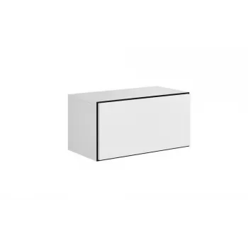 Armário de arrumação Cama Meble ROCO RO3, de chão encostado à parede, 75×37×39 cm, branco/preto/branco