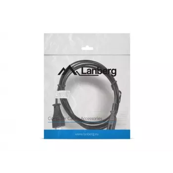 Cabo de alimentação Lanberg CA-C7CA-10CC-0018-BK preto 1,8 m ficha C7 CEE7/16