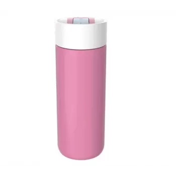 Caneca térmica Kambukka 500 ml aço inoxidável BE0111-02028, isolamento a vácuo, à prova de fugas, tampa Snapclean, rosa