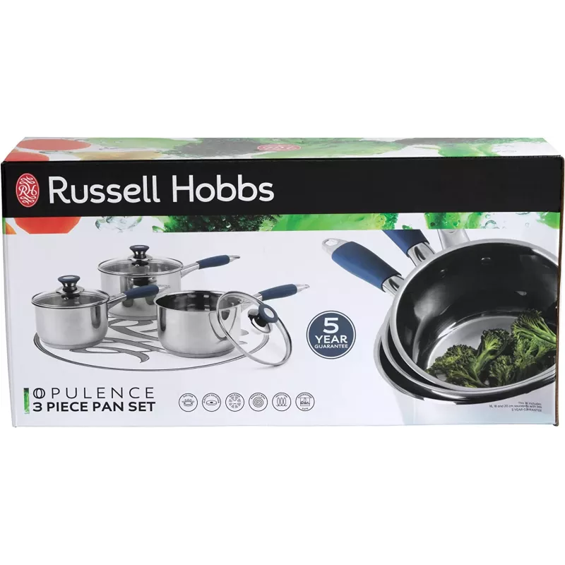 Conjunto de panelas Russell Hobbs RH01178EU 3 peças, azul