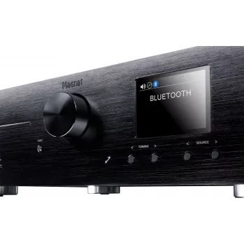 Recetor estéreo Magnat MC 400 — 2.0 canais, 40 W por canal, leitor de CD, Wi-Fi, Bluetooth, DAB/FM, Ethernet (preto)