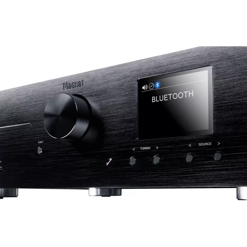 Recetor estéreo Magnat MC 400 — 2.0 canais, 40 W por canal, leitor de CD, Wi-Fi, Bluetooth, DAB/FM, Ethernet (preto)
