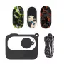 Capa de proteção Sunnylife para Insta360 GO 3 preto com autocolantes – estojo de viagem rígido para câmara de ação e acessórios