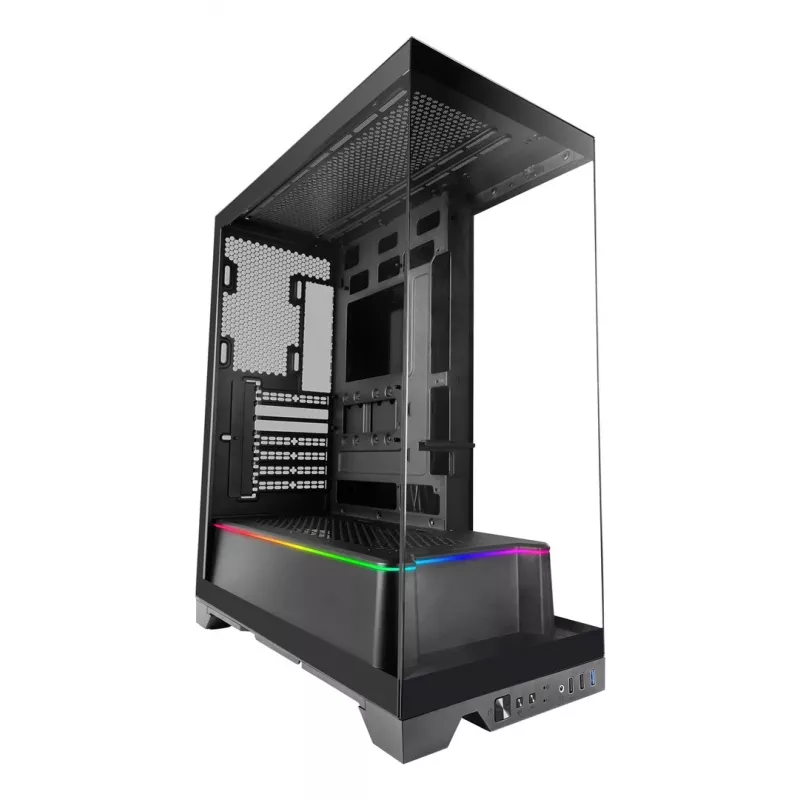 Caixa de PC Midi-Tower TACENS Mars Gaming MCPRISMA, preta, vidro temperado, compatível com ATX/Micro-ATX/Mini-ITX, 2x 3,5