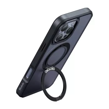 Capa protetora Mcdodo PC-4932 para iPhone 16 Pro com suporte integrado, preto