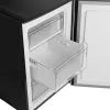 Bomann GS 7253 congelador, 87 l, classe energética C, classe climática SN-T, porta reversível, aspeto de aço inoxidável escuro, preto