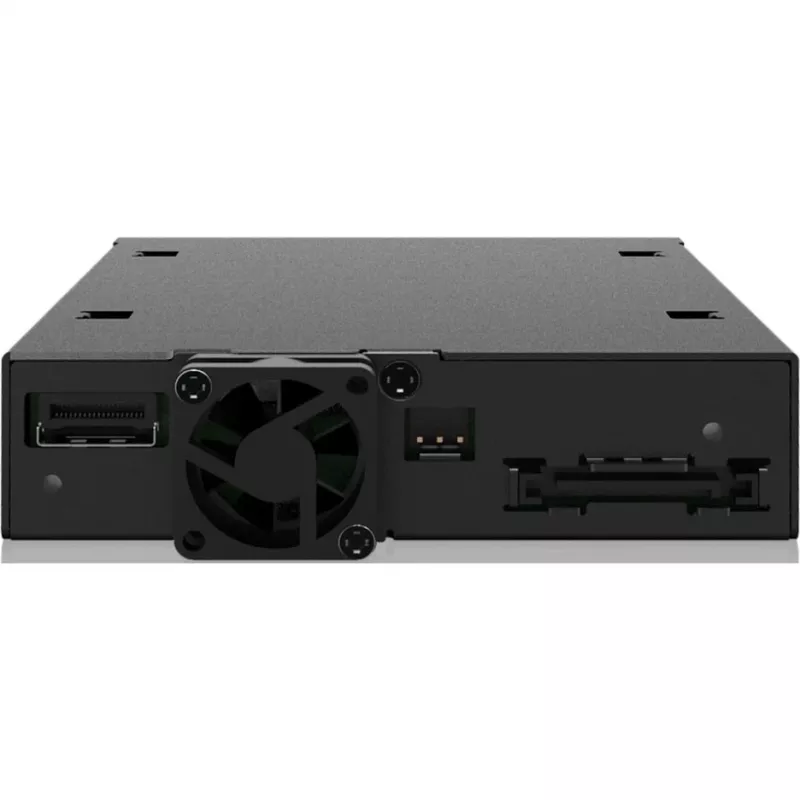 ICY DOCK - ToughArmor EX - MB491V5K-B - Caixa para unidade U.2/U.3 NVMe SSD 2,5 PCIe 5.0 para baía externa de 3,5 com fecho e parafusos de orelhas