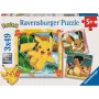 Puzzle Ravensburger Pikachu, Charizard e Eevee — 147 peças, a partir dos 5 anos, 210 × ? mm