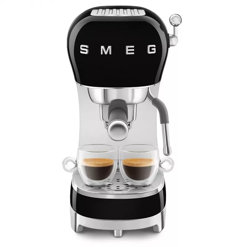 SMEG 50's Style ECF02BLEU máquina de espresso, 15 bar, preta