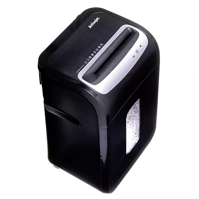 Activejet ASH-2502C destruidora de papel, P-4, 25 folhas, 28 l, fragmentos de 4x40 mm, preto
