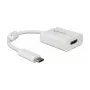 Adaptador de cabo de vídeo DeLOCK 63937 USB Type-C para HDMI 0,1 m branco