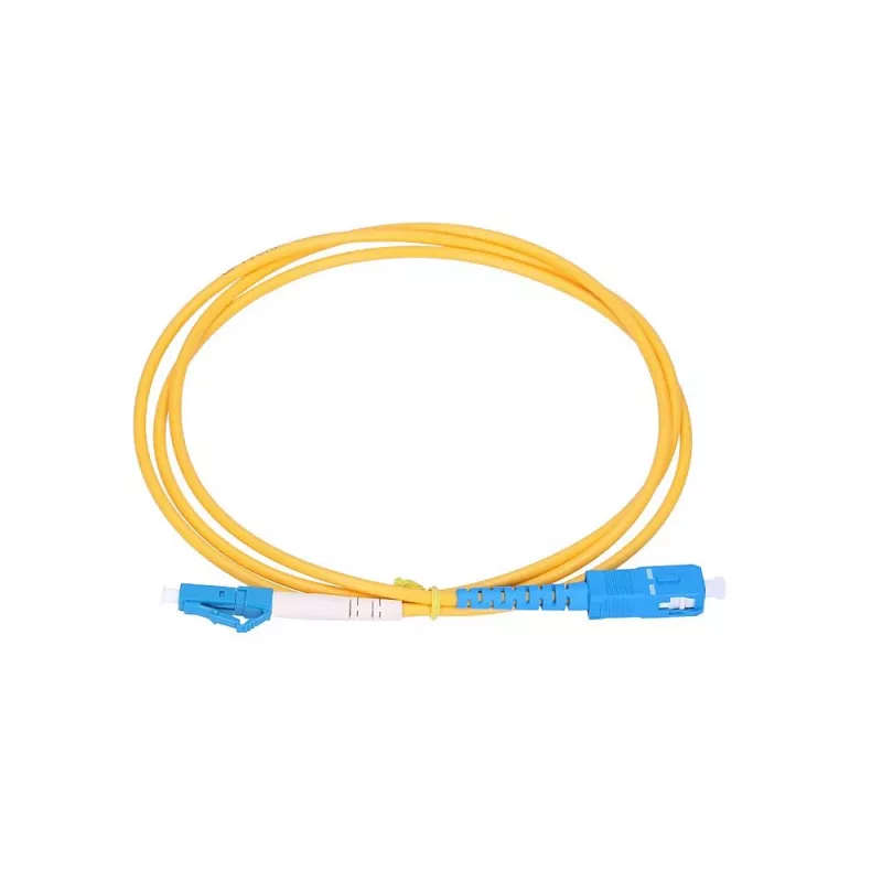 Cabo de patch de fibra ótica Extralink LC/UPC a SC/UPC, monomodo G.652D, simplex, 3 mm de bainha, 2 m