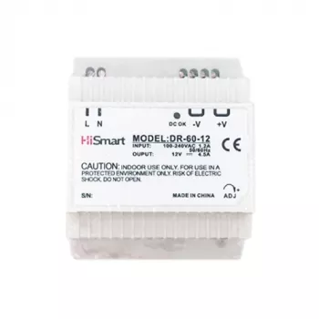 Fonte de alimentação 12V, 4,5A, 60W, calha DIN