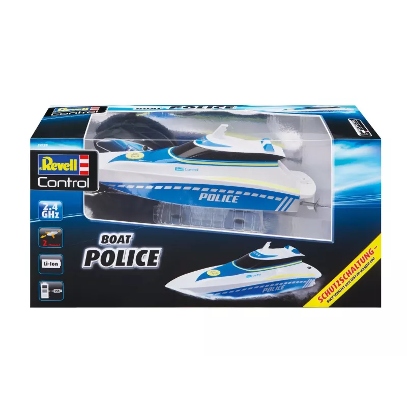 Revell Control Waterpolice RC barco a motor para principiantes 100% RtR 350 mm (24138)