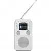 Rádio digital TECHNISAT DigitRadio 317 branco — receção FM e DAB+, design de mesa compacto