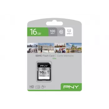 Cartão de memória flash PNY 16 GB SDHC UHS-I Class 10 P-SD16GU1100EL-GE