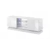 Cama Meble QIU 160 móvel de TV, MDF, branco brilhante