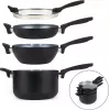 Conjunto de panelas Russell Hobbs RH01840EU7 – 4 peças empilháveis, marmorizado metálico
