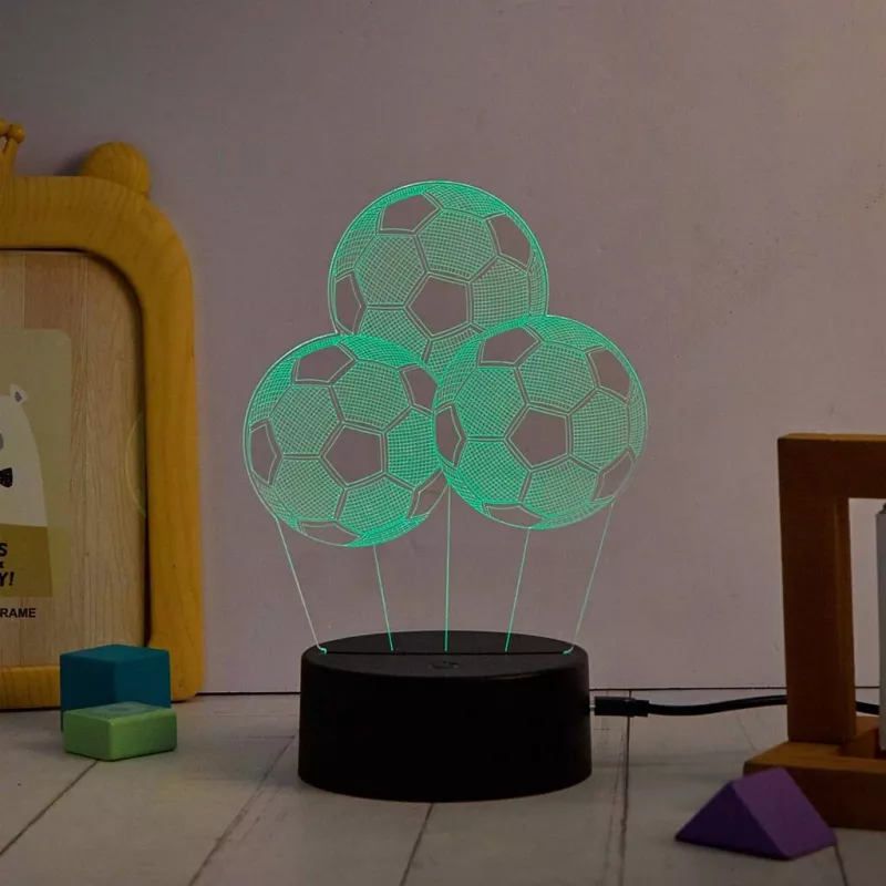 Lâmpada de mesa MANTA SNL124RGB esferas de decoração de luz 3D RGB, LED com mudança de cor, iluminação decorativa