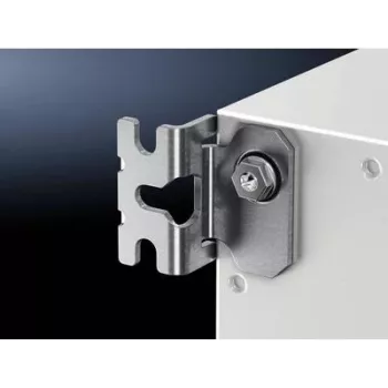 Conjunto de montagem Rittal AX 2508.020 — aço inoxidável/branco, compatível com Rittal AX, KX, AX IT, EL (4 unid.)