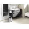 Balde do lixo Durable NO TOUCH 6L retangular aço inoxidável prateado preto