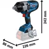 Chave de impacto a bateria Bosch GDS 18V-1600 HC — 18 V, BITURBO, requer 2x baterias ProCORE18V 8.0Ah