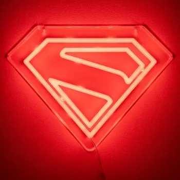 Luz néon LED de parede Paladone Superman PP14478SMTVN, placa decorativa de parede