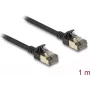 Cabo de rede DeLOCK RJ45 Cat.8.1 F/FTP fino Pro 1 m preto